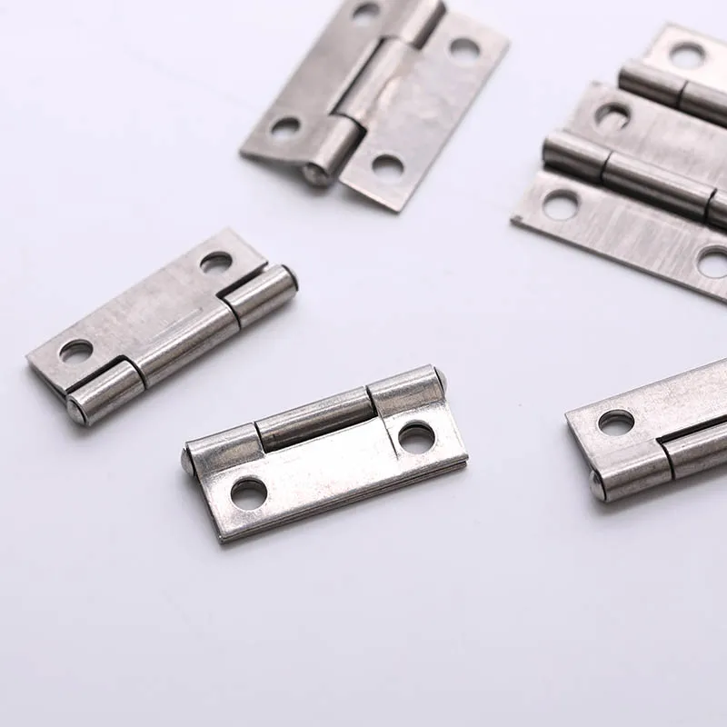 2 Pcs/Lot Stainless Steel Hinge Length And Width: 25 * 19 * 1.05mm Furniture 4 Holes 1 Inch Furniture Hinge Hardware Accessories