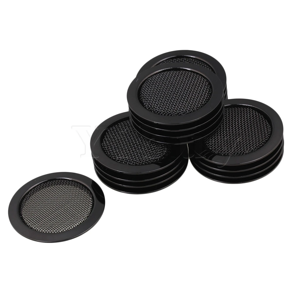 

Yibuy 6 String Black Dobro Guitar Resonator Screen Speaker Grille Sound Hole Cover Set of 20