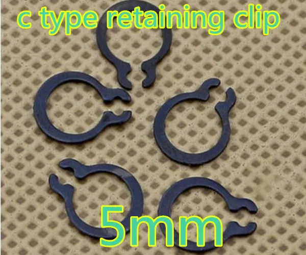 100pcs/lot m5  5mm  C type snap ring ,C type retaining clip ring washer alloy steel