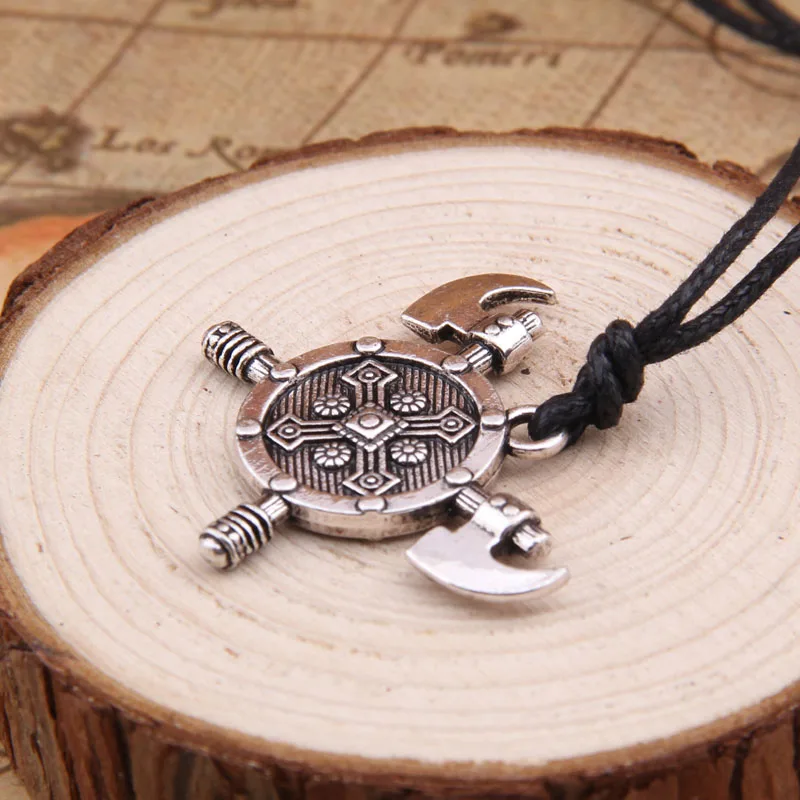 Viking rune axe amulet pendant Men necklace Scandinavian as gift