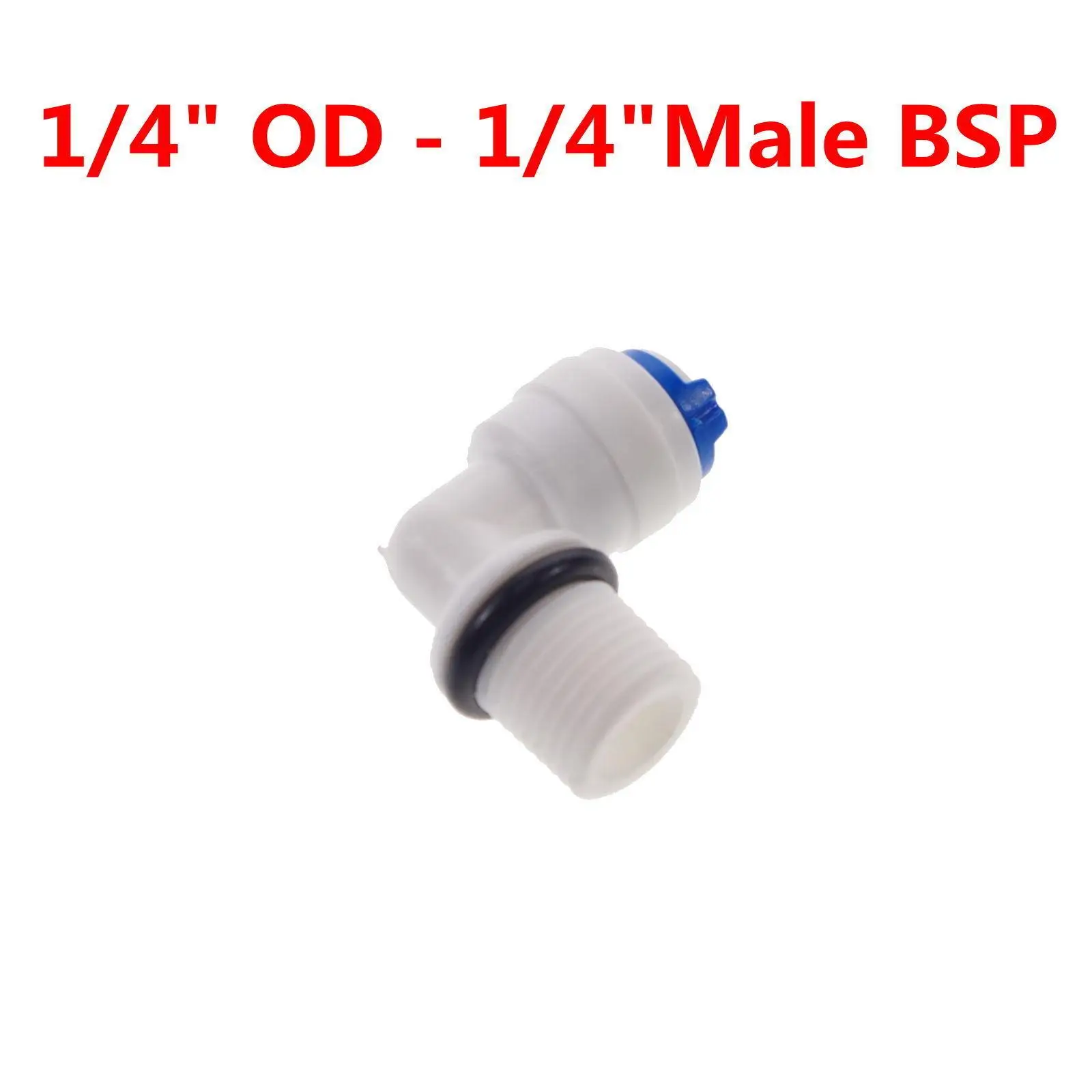 

1/4" Tube OD Pushfit Quick 1/4" Male BSP Elbow With Seal Pipe Reverse Osmosis RO Water System Fitting Connector Adapter