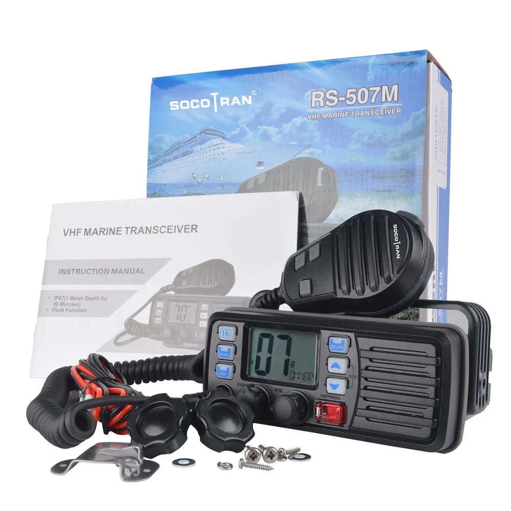 Imagem -06 - Waterproof Vhf Marine Band Walkie Talkie Sea Float Radio Ham Inter-telefone Alta Potência 25w Rs507m