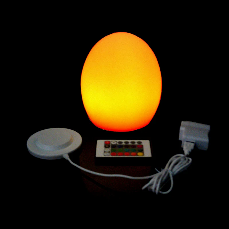 Skybessech d12 * h15cm mini noite luz ovo forma 16 cores led humor à prova dip68 água ip68 para a barra de café móveis frete grátis 1pc