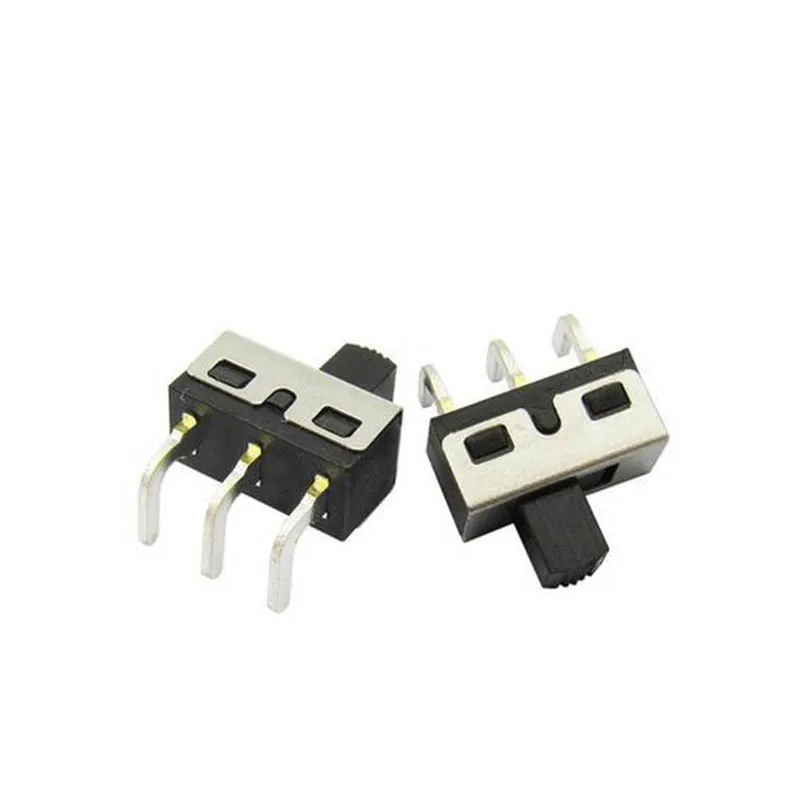 

10pcs SS-12D06(1P2T) Single row right angle 3 pins toggle switch bent pin 5mm hanle height switches button wholesale