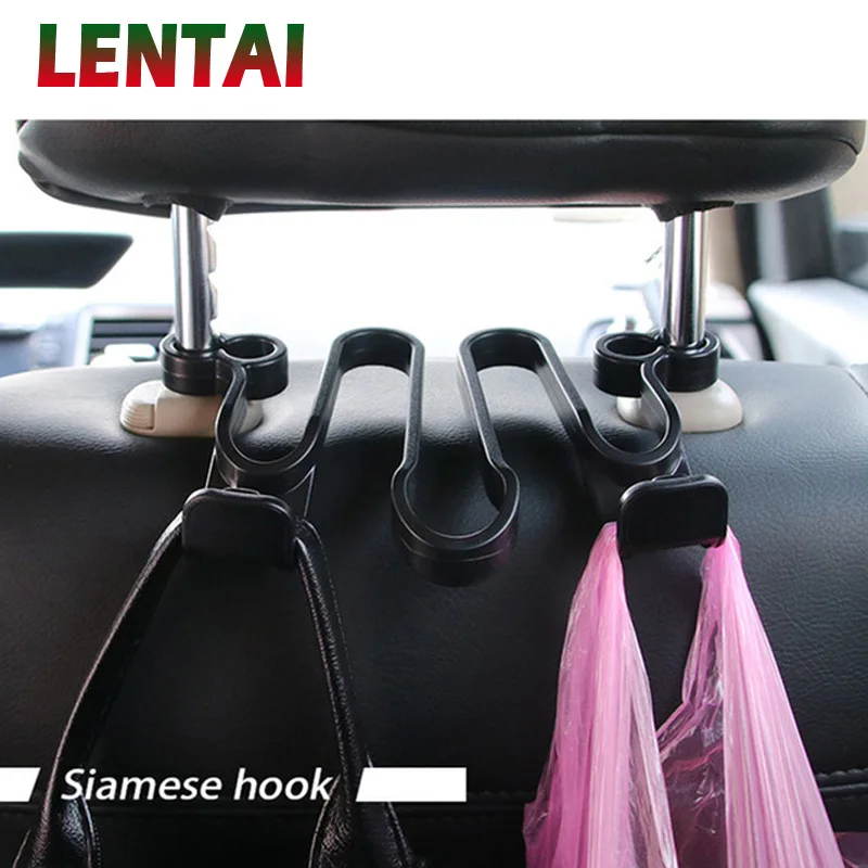 LENTAI For Toyota corolla 2008 yaris Honda civic 2006-2011 2017 Citroen c4 c5 Ssangyong MG 1PC Car Hook Headrest Clip S Styling