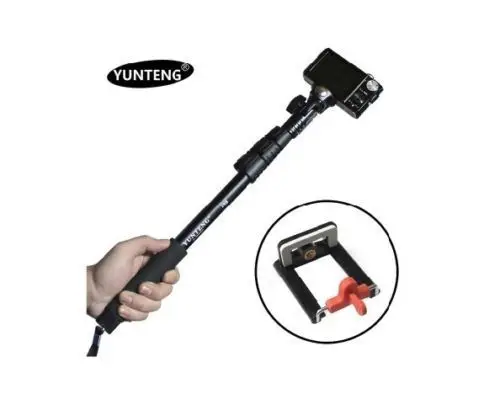 Photography YunTeng C-188 Extendable Handheld Monopod with holder for Cameras & Cell Phones.Phone Clip Holder