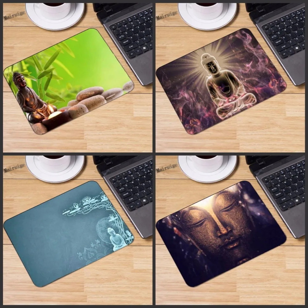 Mairuige Size 180 x220x2mm And 25*20cm Stone Buddha Custom Rectangular Rubber Gaming Mouse Pad - Durable Office Accessory Gift