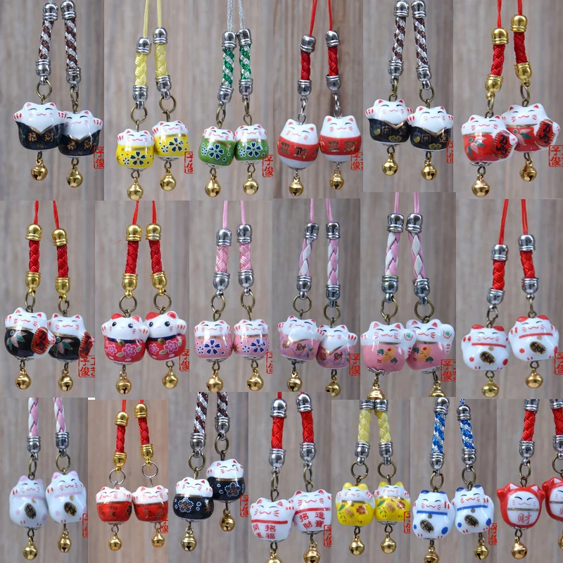 

1 шт., воздушный змей Omamori Фортуна, кошка, удачи, богатства, милый аксессуар для телефона, сумка, подвеска, шарм, хороший подарок, Y16 (Цена указана за 1 шт.)