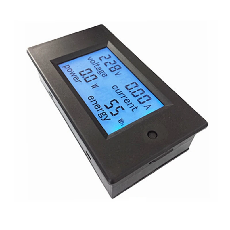 4 In 1 LCD AC 80-260V/20A 100A Voltmeter Ammeter Volt Power Energy Meter Watt Gauge with Blue Backlight Data Storage Function