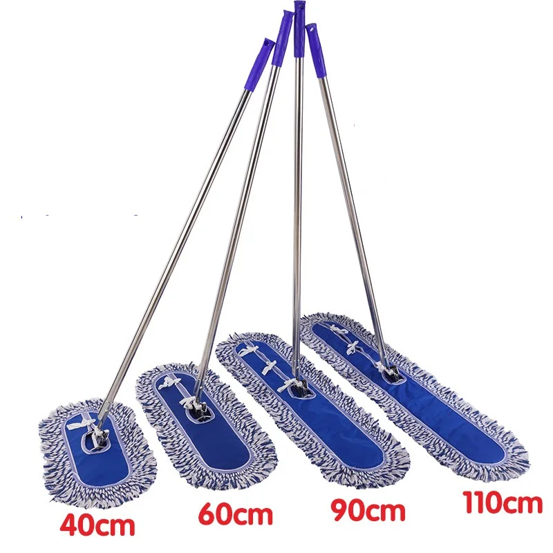 Flat Mop Large Dust Push Hotel Home Tow Office Long Flat Tow Factory Workshop Row Tow Cotton Mop