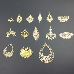 20Pcs/  Filigree Ear accessories  Connectors Metal Crafts Gift Decoration DIY Findings