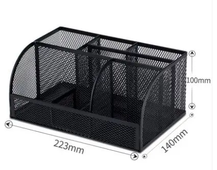 

Metal Mesh Pen Container Organizer Multi-Functional Desk Storage Rack Pen Holder Office Supplies