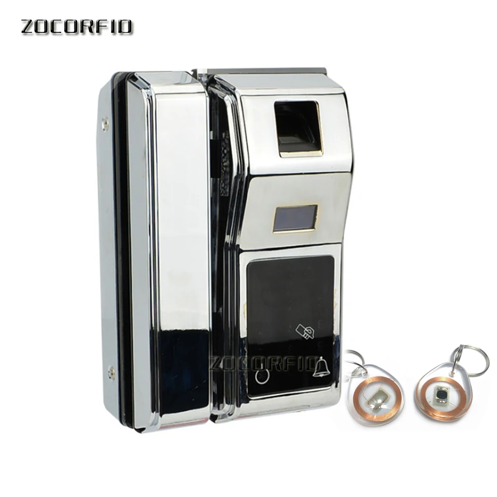 

DIY Glass Door Lock Office Keyless Electric Fingerprint Lock With Touch Keypad Smart Card or fingerprint unlock