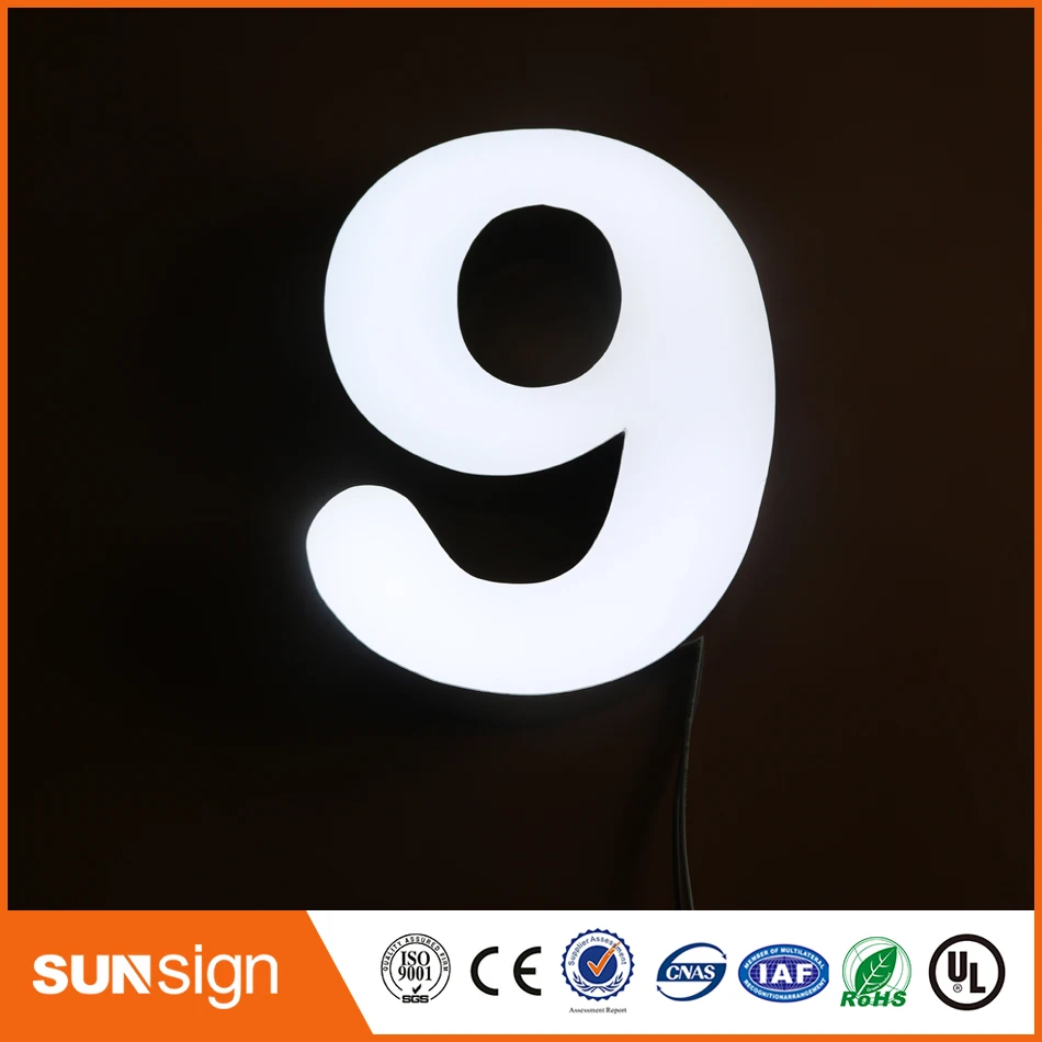H 30cm custom light zeichen epoxy harz led brief signage