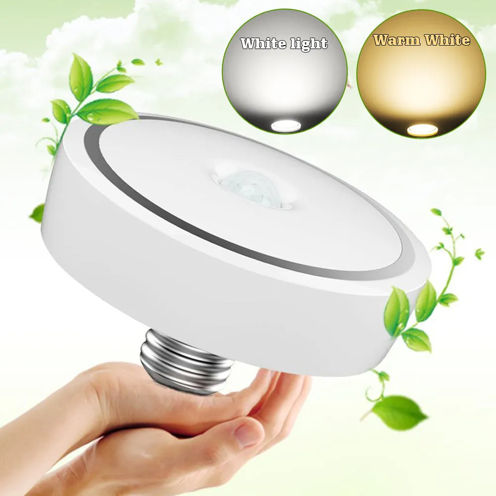 Smart PIR Infrared Motion Sensor LED Celling light Induction Bulb E27 12W Auto Switch Smart Ceiling Lamp For Home Hotel Room