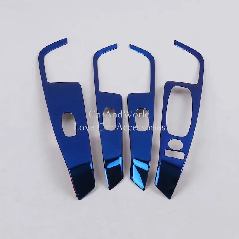 Stainless Steel Sticker For Nissan Kicks 2017-2024 Door Window Control Panel Glass Lift Switch Cover Protector Car Accessories