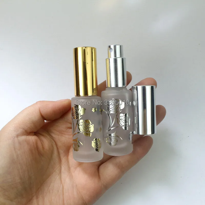 

15ml Tube Straight Round Bronzed Glass Perfume Bottle Aluminum Spray Atomizer Empty Refillable Parfum Scent Bottle F518