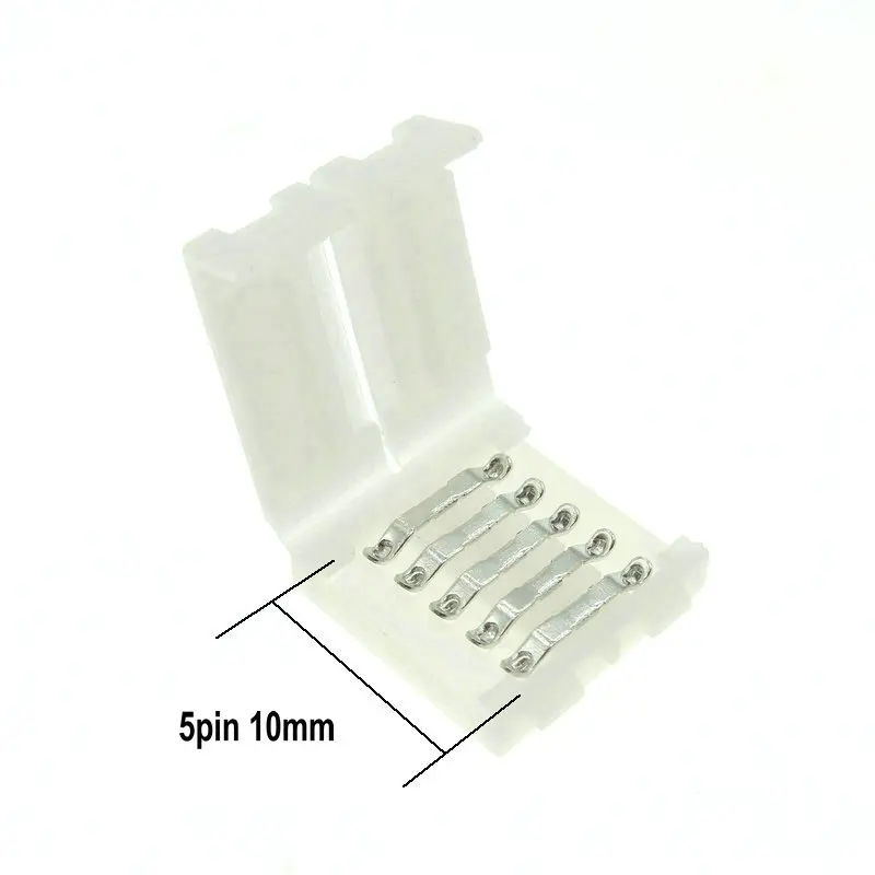 LED Strip Connectors 2pin 8mm / 10mm  4pin 10mm 5pin 10mm Connector Clip 5pcs/lot for Single Color/ RGB RGBW Strip Light