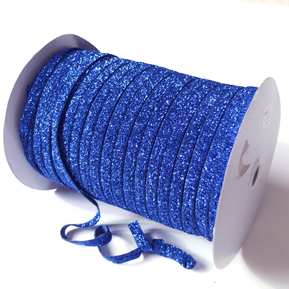 5 Yards Glitter Elastic Bands 3/8 inch FOE Sewing Elastic Fabric DIY Garment Accessories 9 MM Hair Elastic Headband Hair Bows