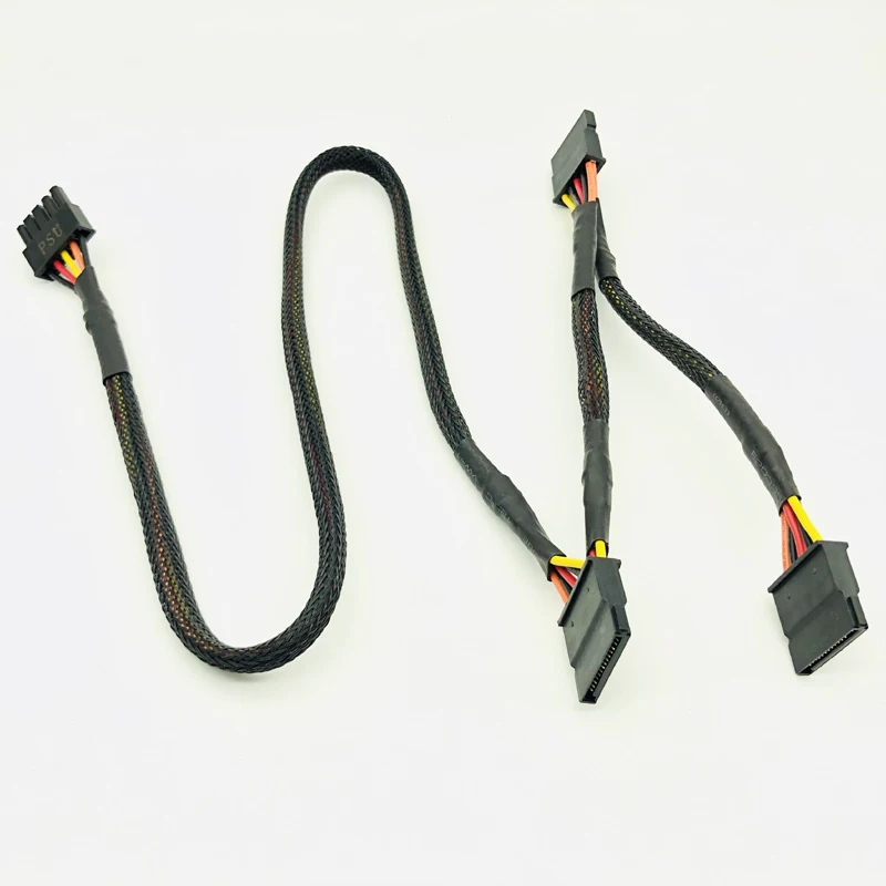 High Quality Black Sleeved 5Pin to 3*SATA Modular Power Supply Cables Adapter PSU SATA Power Cable for OCZ ZT/GreatWall 88CM NEW
