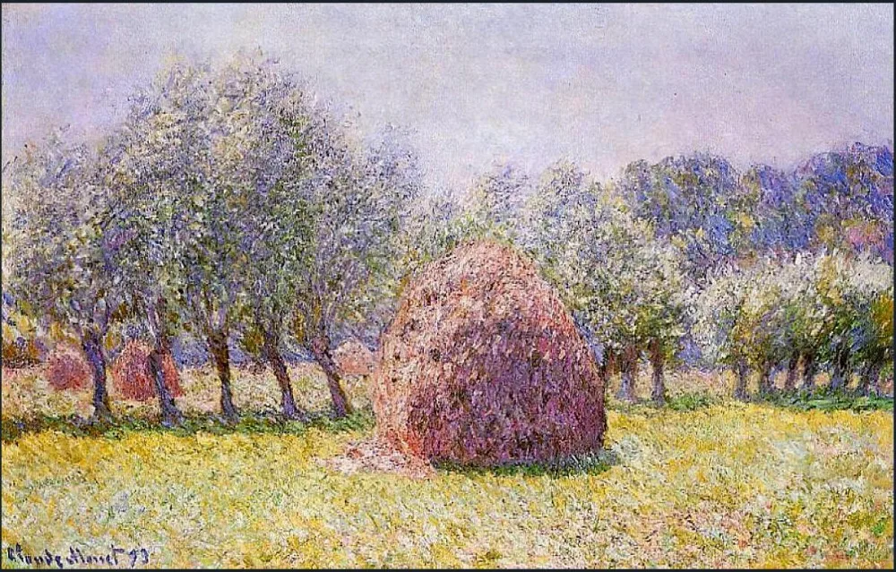 High quality Oil painting Canvas Reproductions Haystack (1865) By Claude Monet hand painted