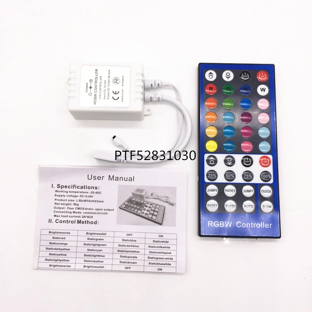 

5Pcs 2.4G 4 Channels DC12V - 24V LED RGBW Controller Dimmer 40 Keys Remote Control For RGBW RGBWW 5050 SMD LED Strip light