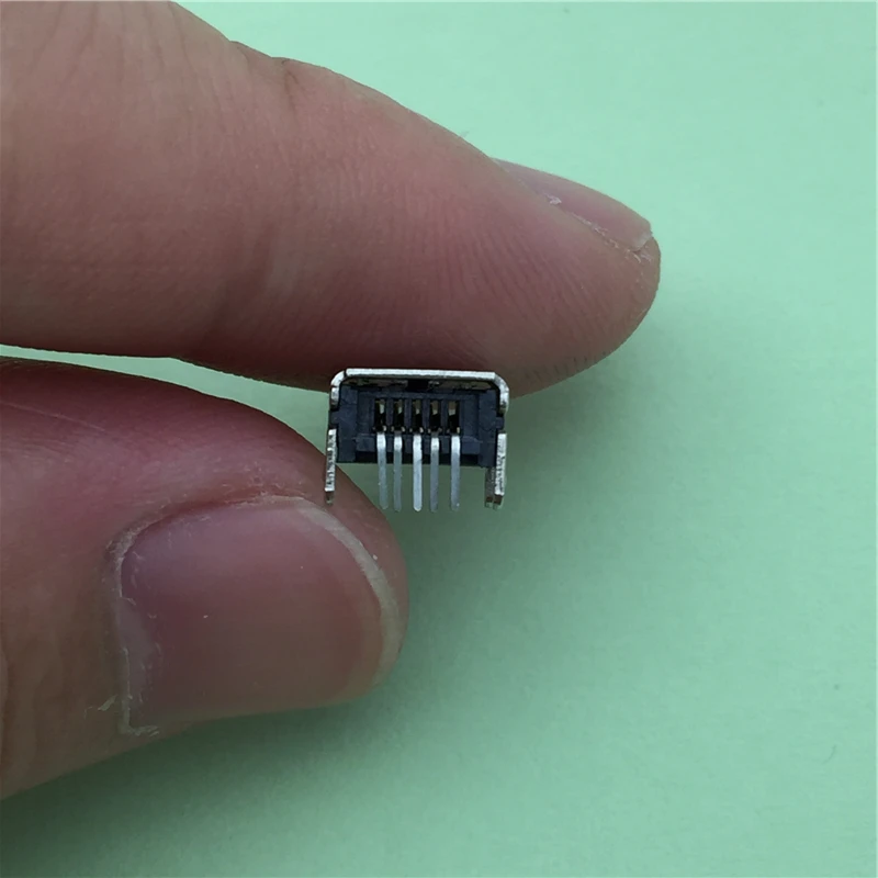 10pcs/lot Mini USB 5pin Female Socket G35 Connector 4foot 90degree Pin for Tail Charging Mobile Phone