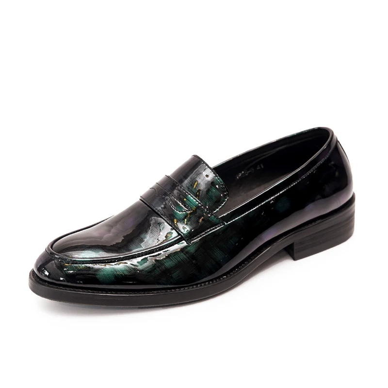 

Men Genuine Cow Leather Dress Shoes Luxury Trainers Spring Wedding Shoes Slip-On Male Business Casual Brand Shoes Big Size