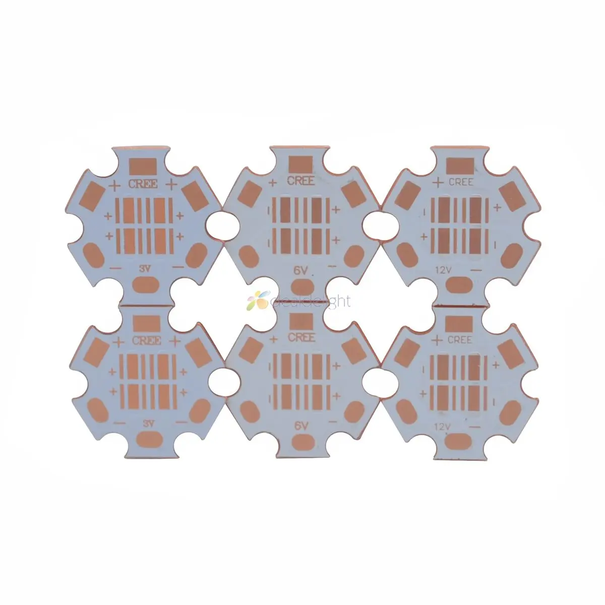 16mm 20mm Cooper PCB For Cree XPG XPG2 XPE XPE2 XML XML2 XHP50 XHP70 MKR led PCB 20mm x 1.6mm Copper Star PCB