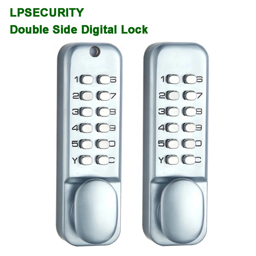 Double side lock digital password code lock pushbutton keypad keyless lock Garden wrough iron apartment door lock smart look