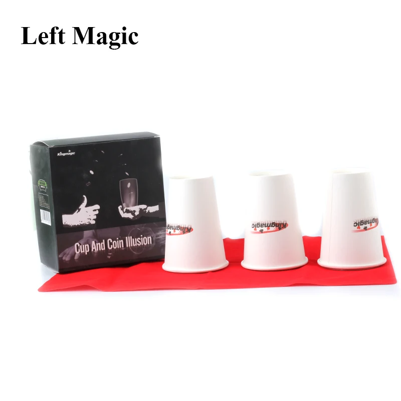 Cup And Coin Illusions Magic Tricks Coin Cross Magic Props Cup Close Up Stage Magic Accessary Magician Magic Funny Mentalism