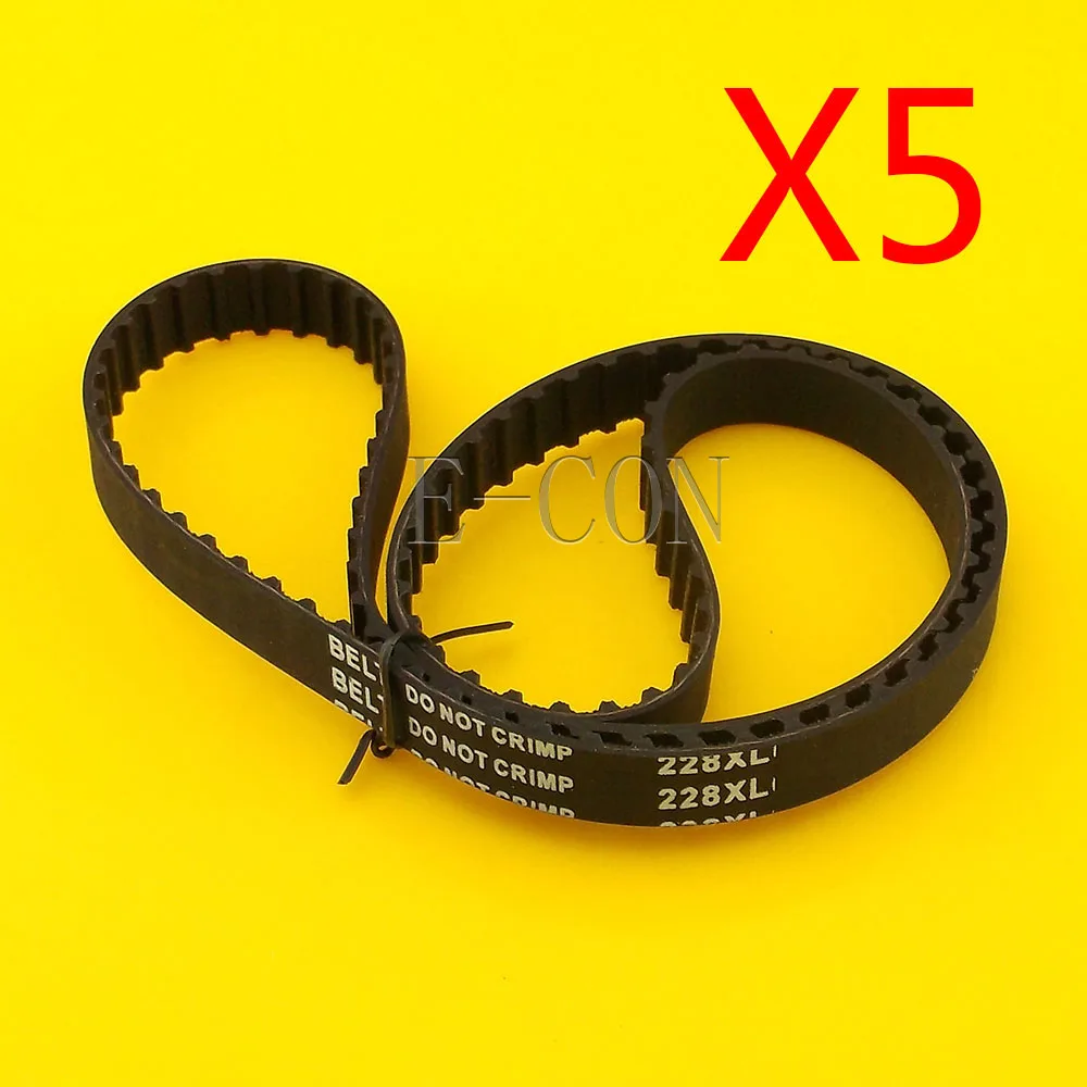 

5pcs 228XL Timing Belt L039 114Teeth Width 0.39inch(10mm) XL Positive Drive Pulley for CNC Stepper Motor and Engraving Machine