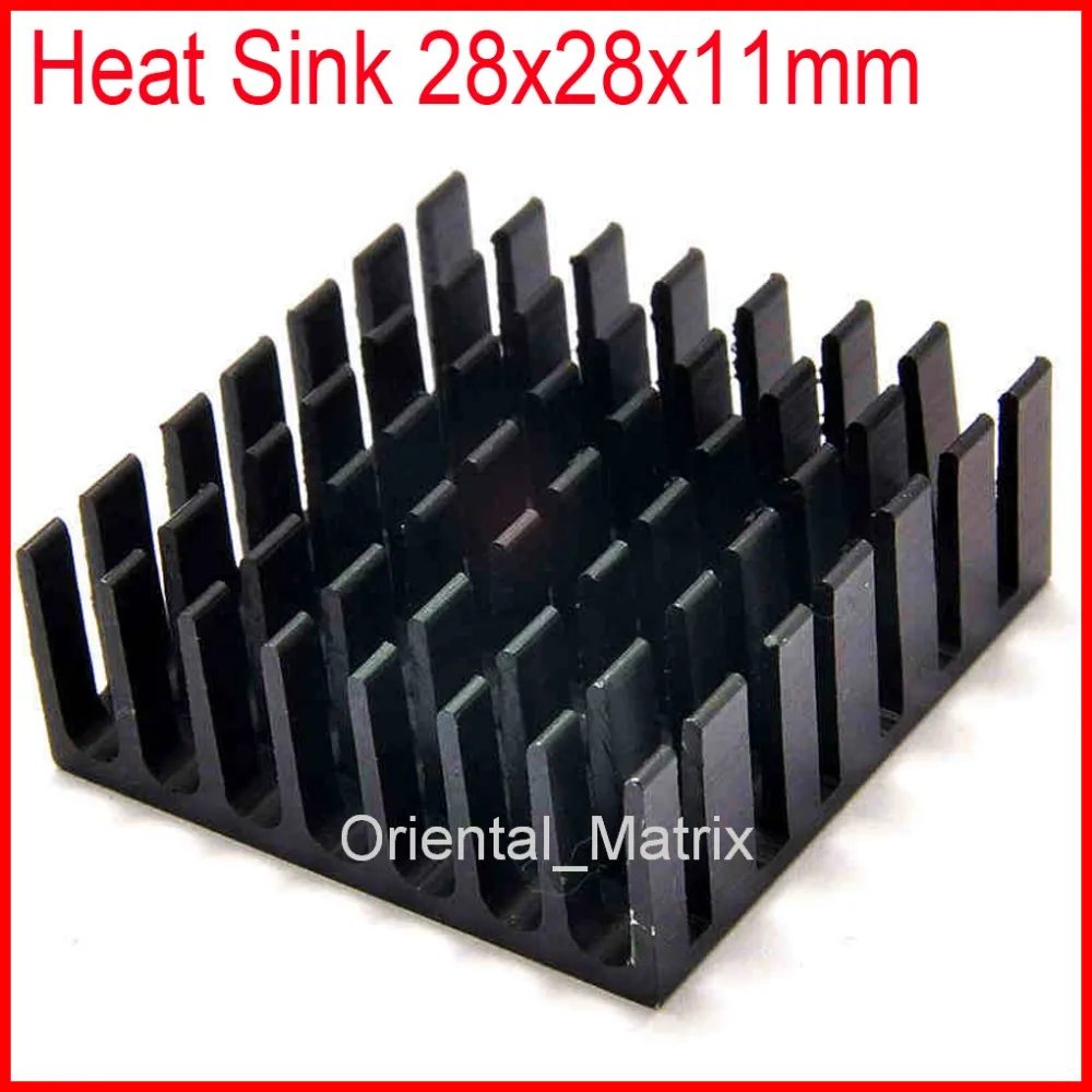 Free Shipping 10pcs 28*28*11mm HeatSink Heat Sink Radiator Small Radiator - Black