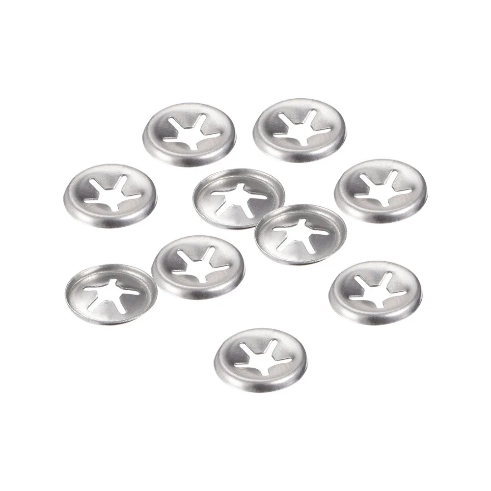 

Uxcell 10pcs M3/4/6/7/8/10/14/16 Internal Tooth Starlock Washer 304Stainless Steel Locking Speed Clip Hardware Anti-corrosion