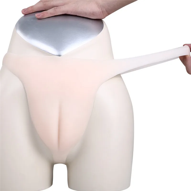 100% Silicone Camel Toe T String Shemale Transformation Thong Crossdresser Gaff Panties Show Sexy Vaginal  Line