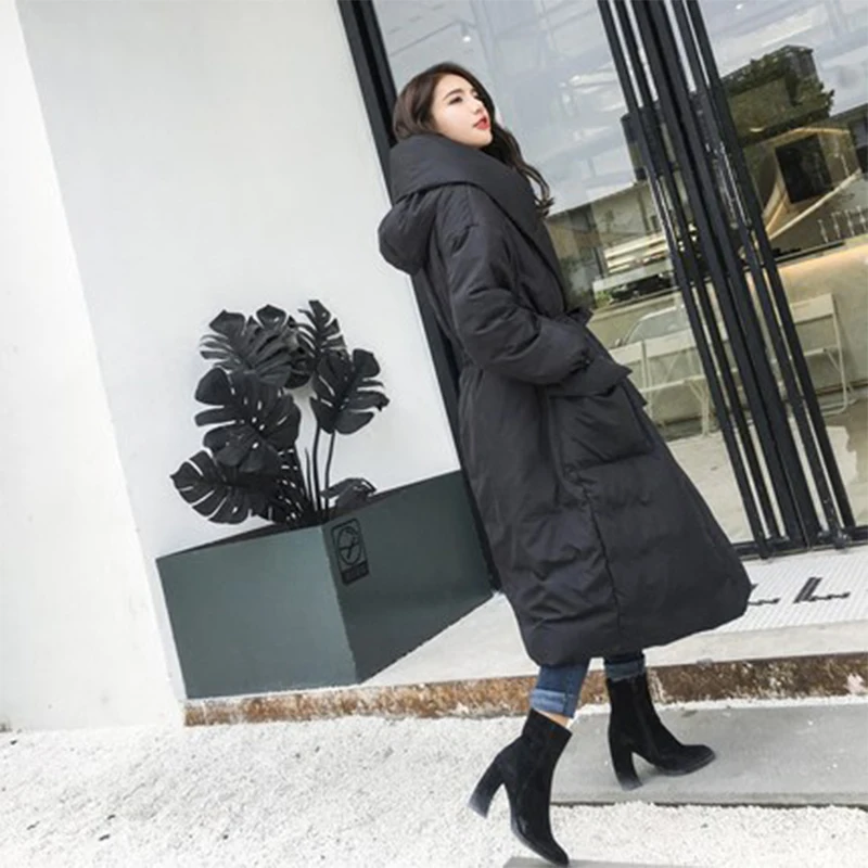 Winter Special Amazing Style Loose Long Down Women Jacket Solid Color And Plus Size Parkas Warm Outwear New Listing Young Lady