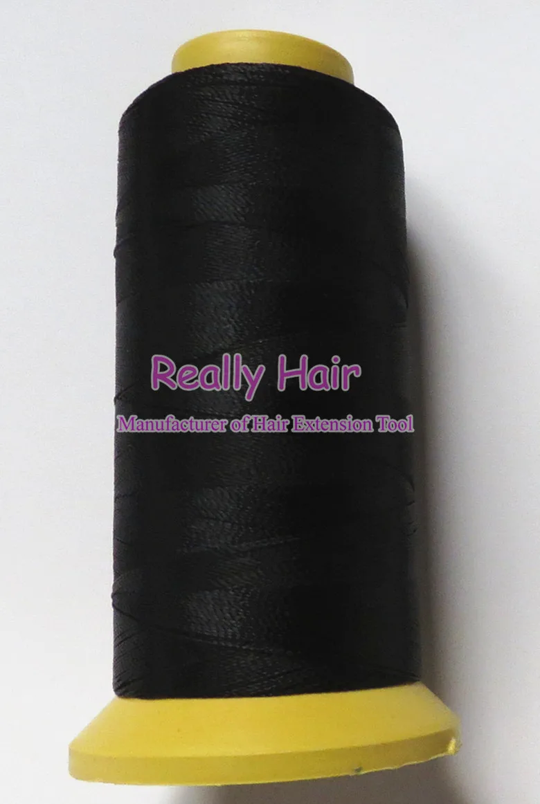 Freeshipping 12pcs Black Color Thread of Weaving / High Intensity polyester Nylon Thread/ Hair Extension Tools