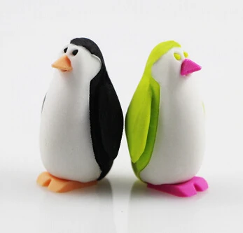 Frete grátis lindos animais kawaii pinguim borracha borracha removedor para crianças material escolar artigos de papelaria cores aleatórias por favor