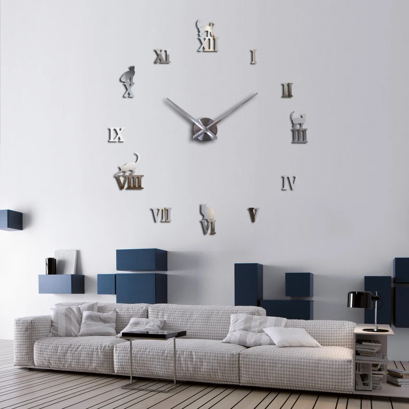 

new sale diy acrylic mirror wall clock 3d big quartz watch still life clocks living room home decoration stickers horloge mural