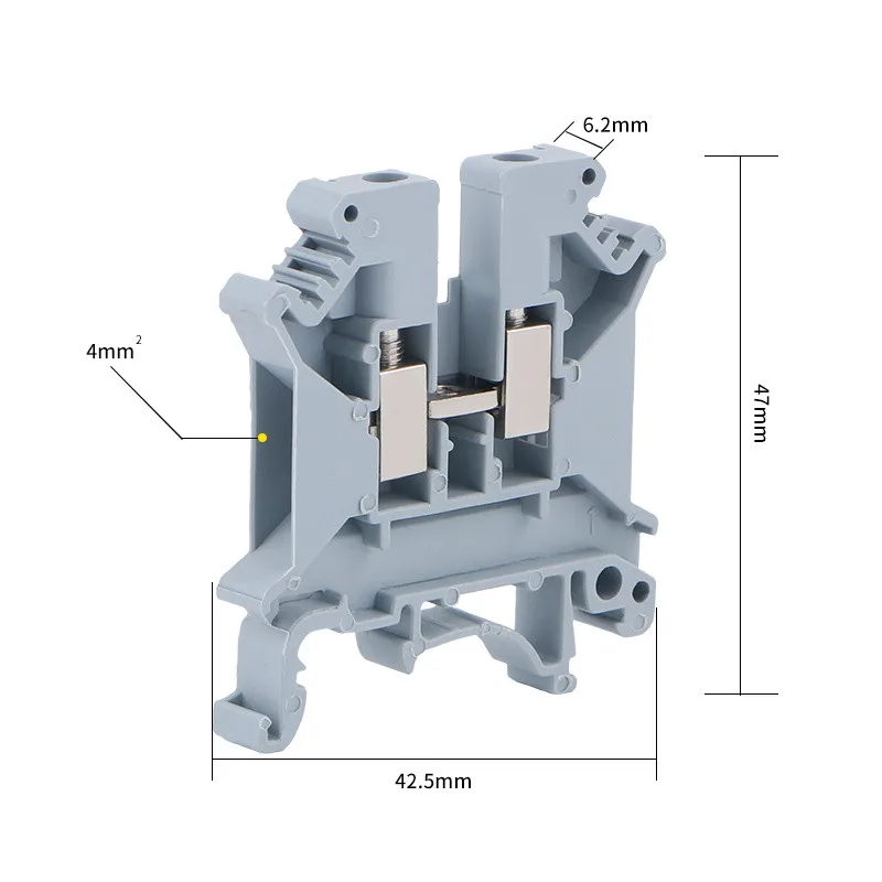 20pcs Type UK5N Din Rail Wiring Conductor 4mm2 Fast Connector Modular Screw Terminal Blocks UK 5N