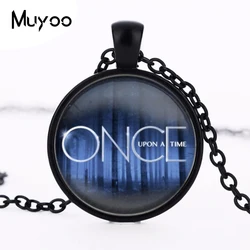 Once upon a time glass pendant necklace jewelry movie choker necklace vintage style movie was Jewelry HZ1