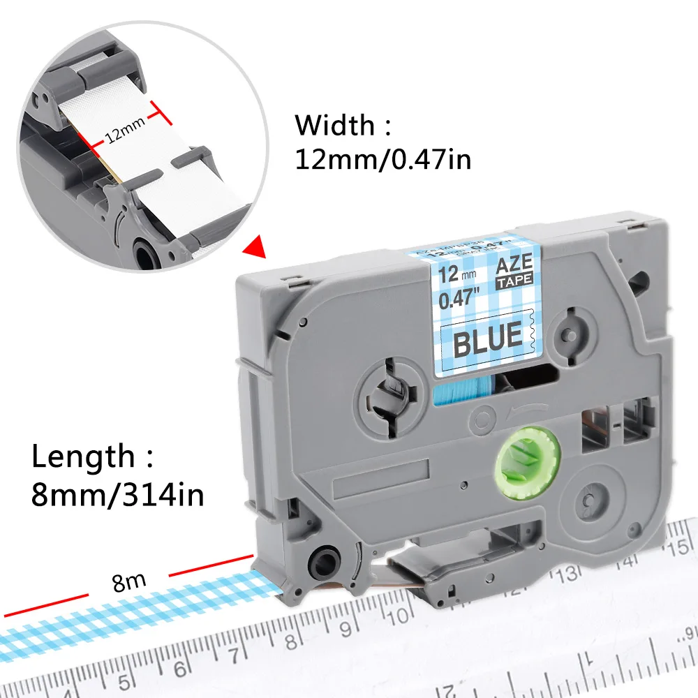 5pcs TZe Pattern Tapes Compatible for Brother P-Touch Printer Ribbons 12mmx4m Tze Label Tape TZe-MPPB31 TZe231
