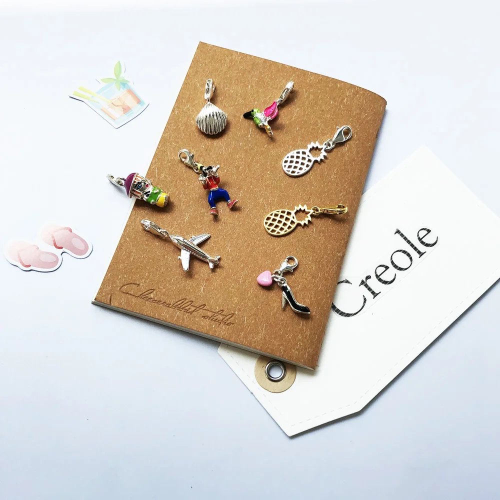 Airliner Airplane Hummingbird Shell Pineapple High Heels Charm Pendant, 2019 Fashion New Jewelry Trendy 925 Sterling Silver Gift