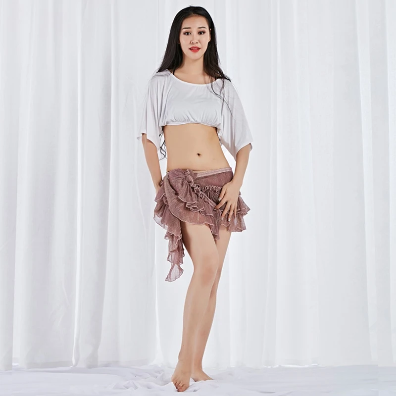 2019 Newest belly dance practice wear dancing top+Hip scarf belly dancing costume for seasons