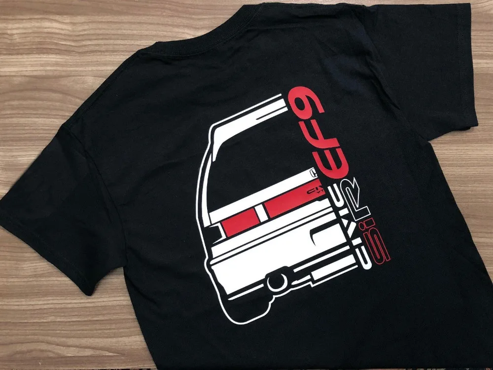 2019 Hot Sale 100% cotton New Classic Japanese car fans Civic EF9 SiR Tee SHIRT (Type 1)