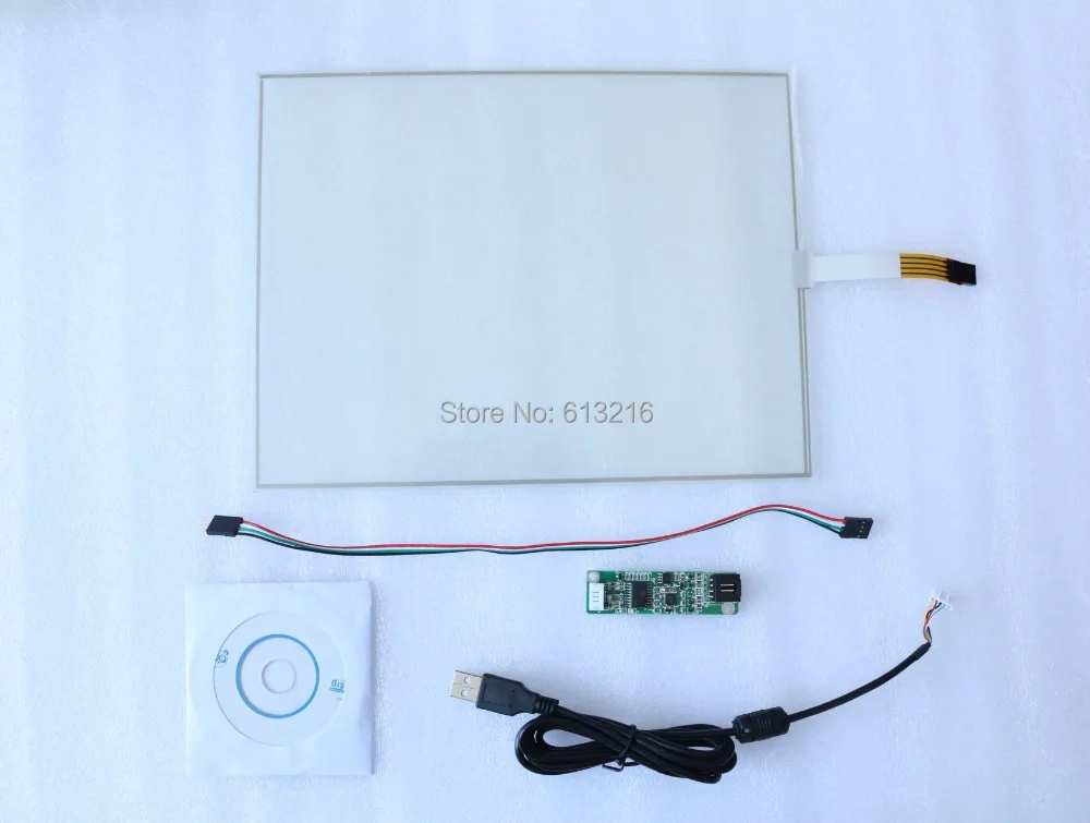 12.1 inch 4-Wire Resistive Touch Panel + USB port Controller card +CD Room work with 12.1 inch LCD panel