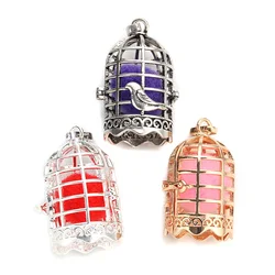 Mexico Chime 1pcs Birdcage Hollow Aromatherapy Essential Oil Diffuser Lockets Angel Ball Caller Pregnancy Pendants Without Chain