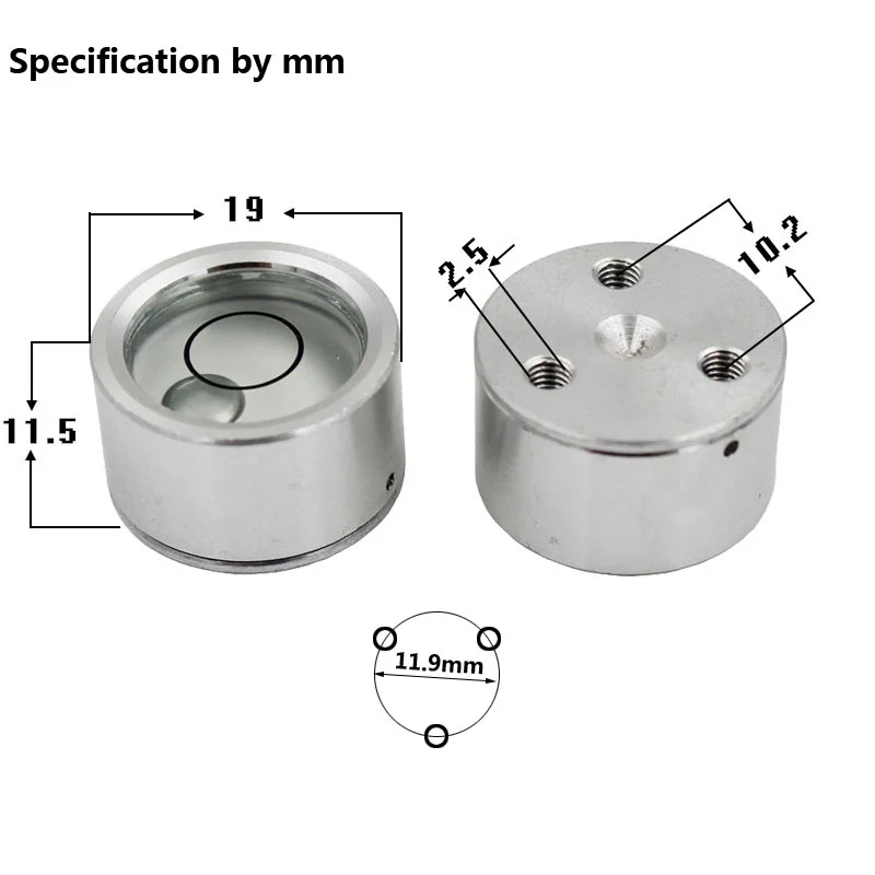 Metal Universal Spirit Level Bubble Circle Water Level Measuring Instrument Wholesale 1PCS