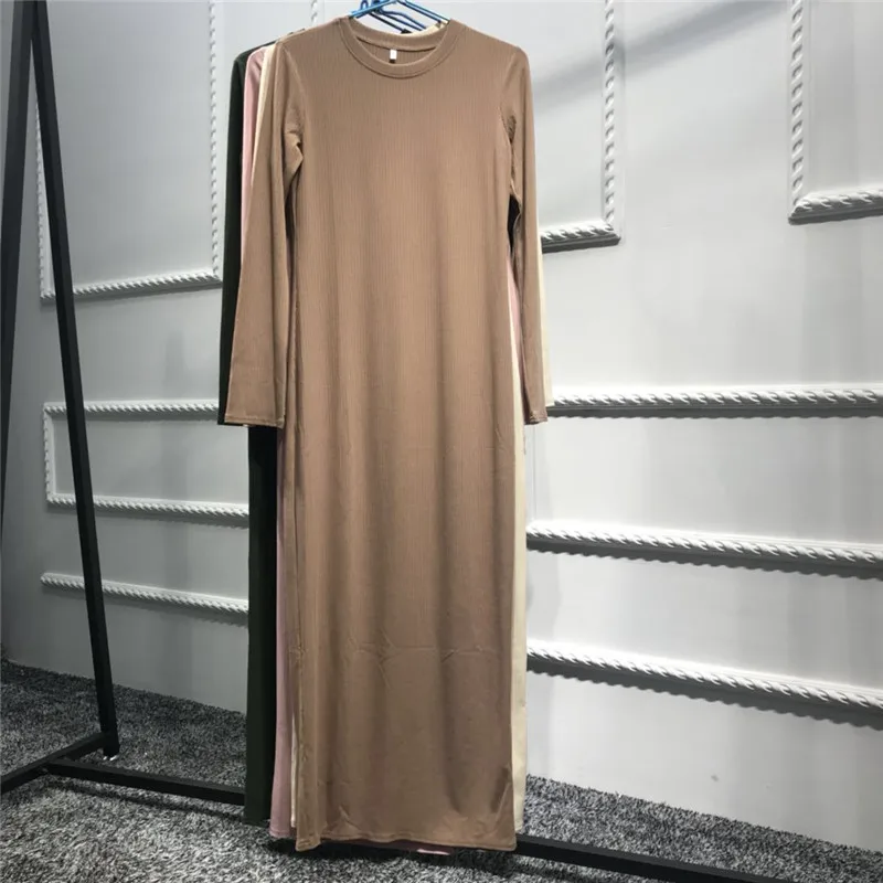 Abaya-Robe musulmane décontractée, 107 à l\'intérieur, de base, turque, noire et blanche, service de culte arabe, Wj2312