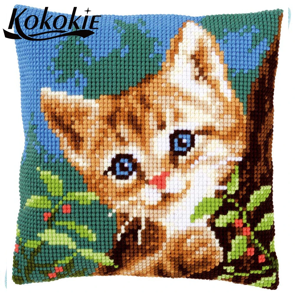 Cross stitch kits For Embroidery yarn pillowcase cartoon cat Cross-Stitching fabric cushion Handicraft Embroider Needlework kits